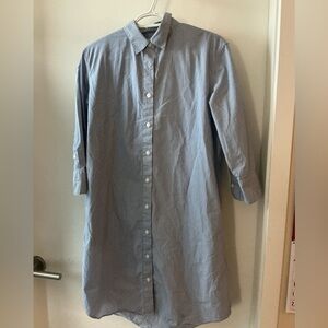 Uniqlo Blue Striped Midi Skirt